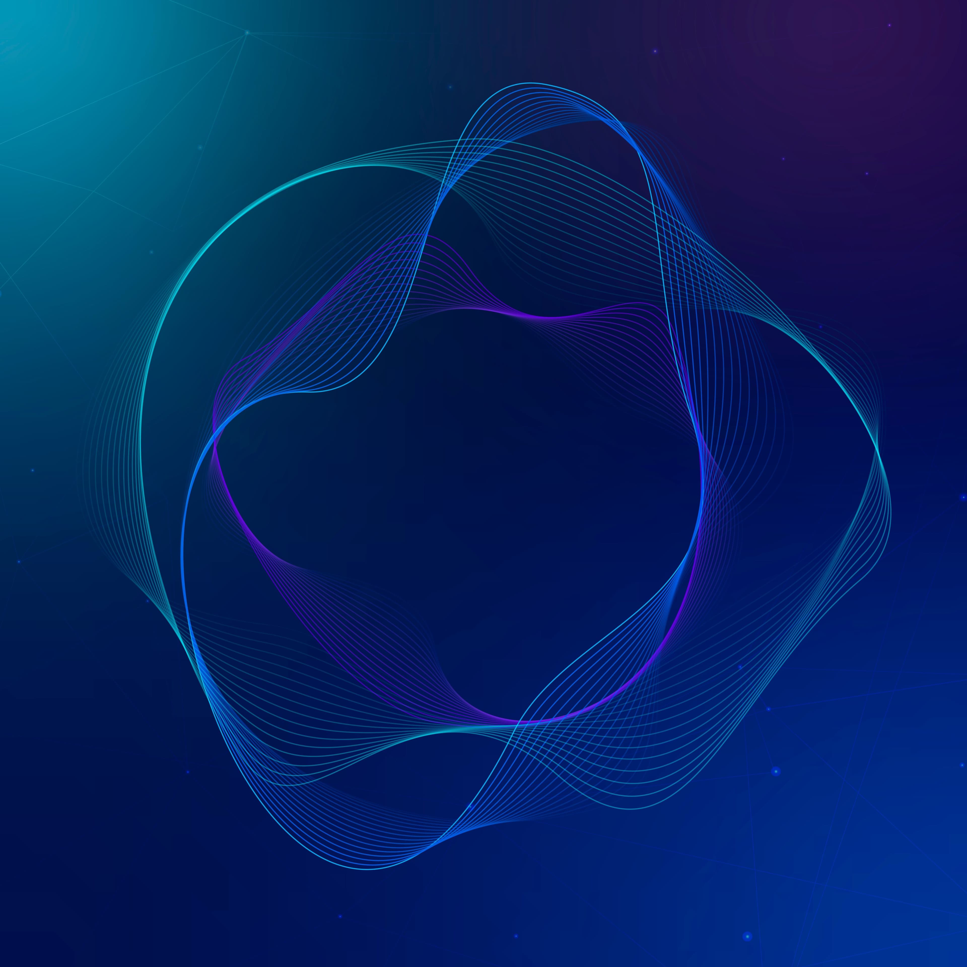 Vector irregular circle shape in blue