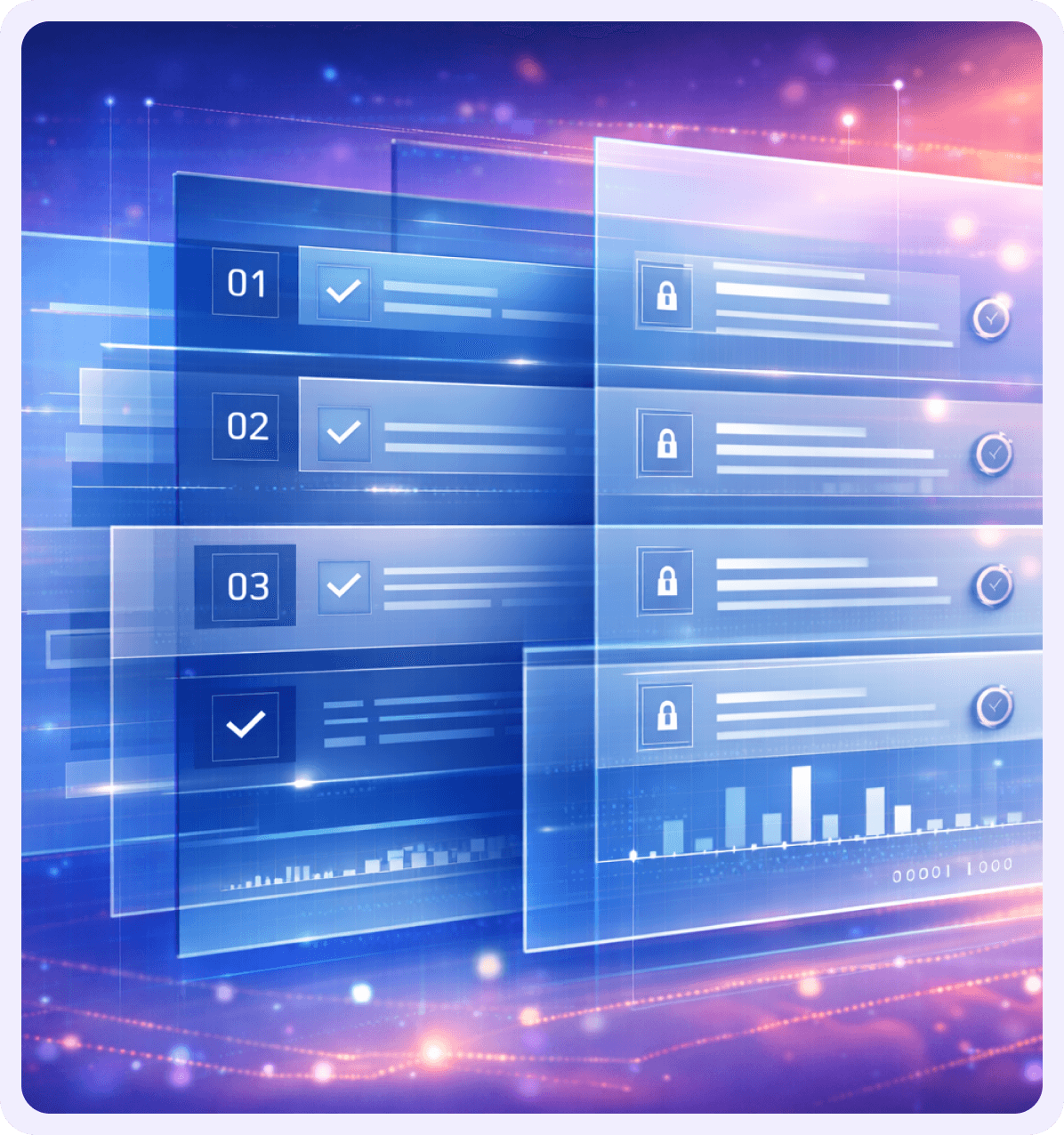 Digital evidence verification interface with checklists and security indicators